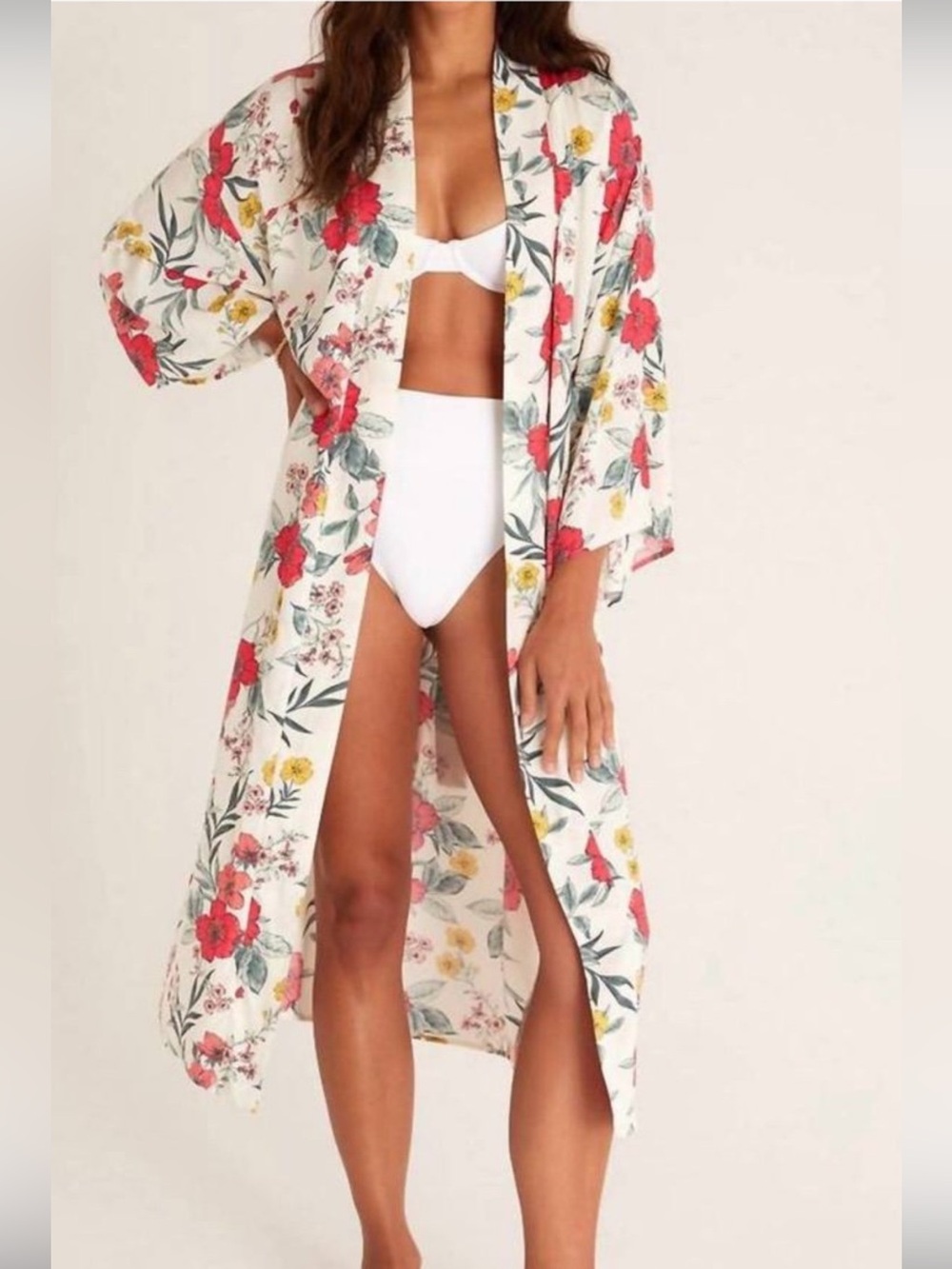 Z supply resort bed to beach floral kimono NWT xs